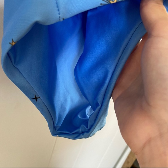 NWT MOLA MOLA Astral Tiger Surf Teen Swimsuit Blue Celestial Tie Long Sleeve - Picture 9 of 10